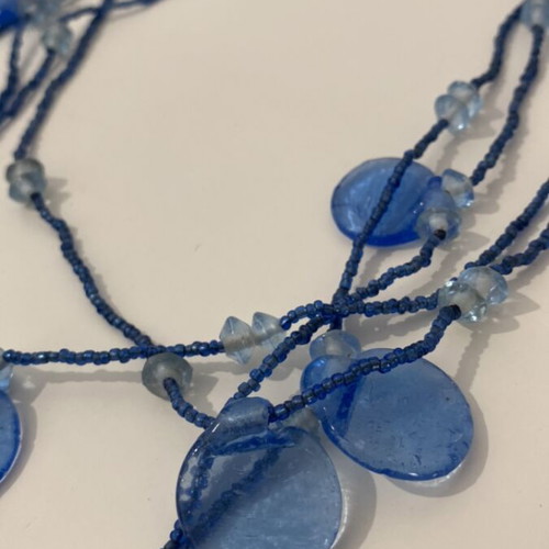 Vintage necklace used, glass, over 50 years old