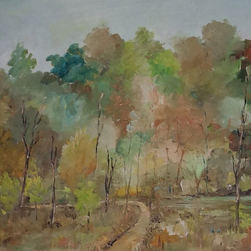 Large oil painting on canvas like new, signed artwork 76×56 cm