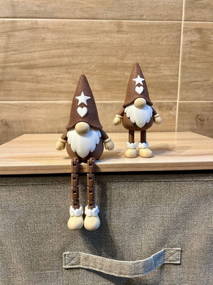 Set of 2 Christmas gnome decorations new