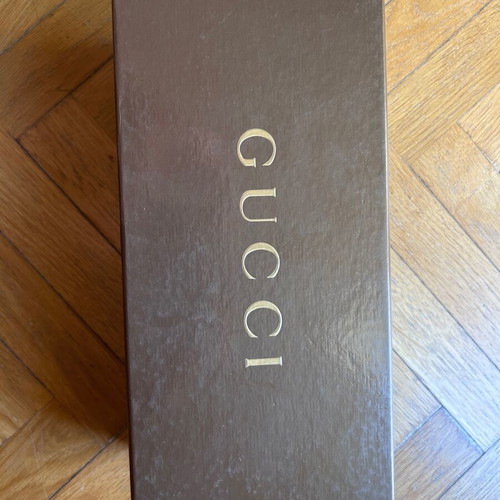 Gucci leather sandals like new, size 37, bronze with gold detail