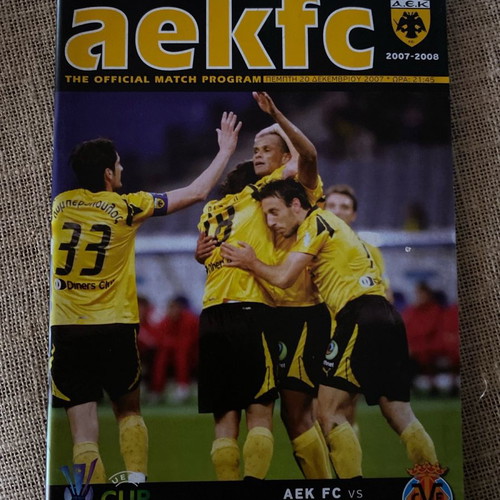 AEK Villarreal match program used 2007