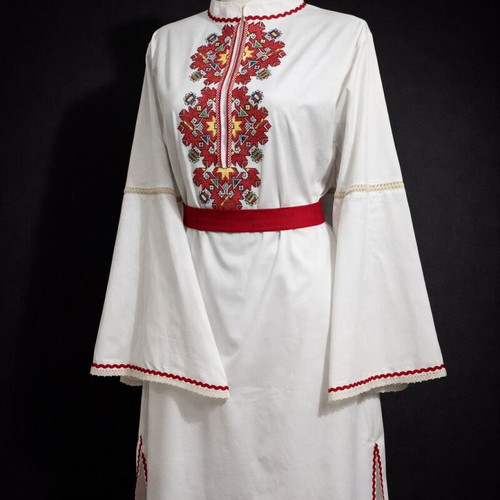 Women's shirt with machine embroidery new, multicolor pattern
