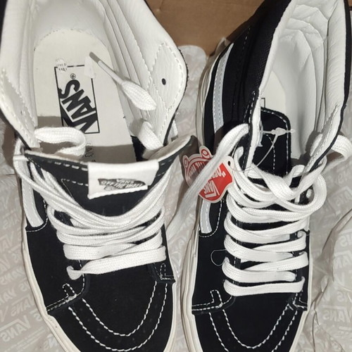 Vans double-layer sneakers new, black and white, size 38
