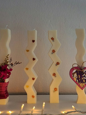 Handmade scented candles from rapeseed wax new