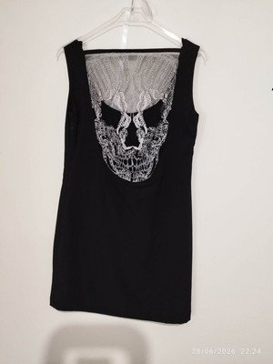 Mini dress lace skull back black, like new, size M