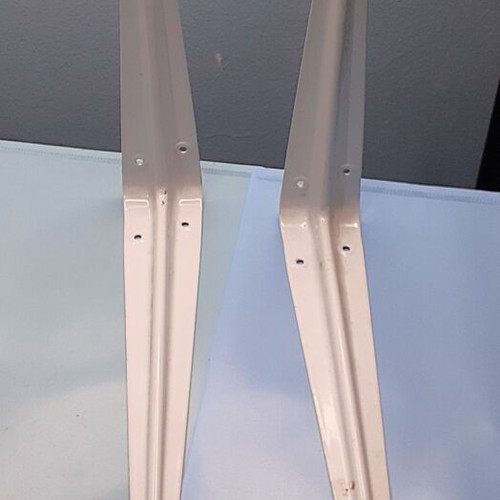 Shelf Brackets F.F. Group 200×250 mm pair new, metal white