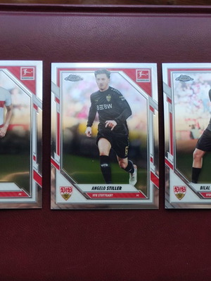 Σετ καρτών VFB Stuttgart Topps Chrome Bundesliga 2025-26 σαν καινούργιο, 8 τεμ