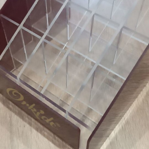 Makeup, manicure & pedicure stand like new made of plexiglass