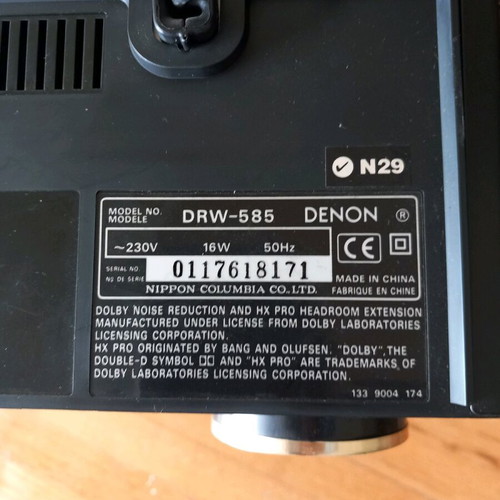 Denon DRW 585 like new