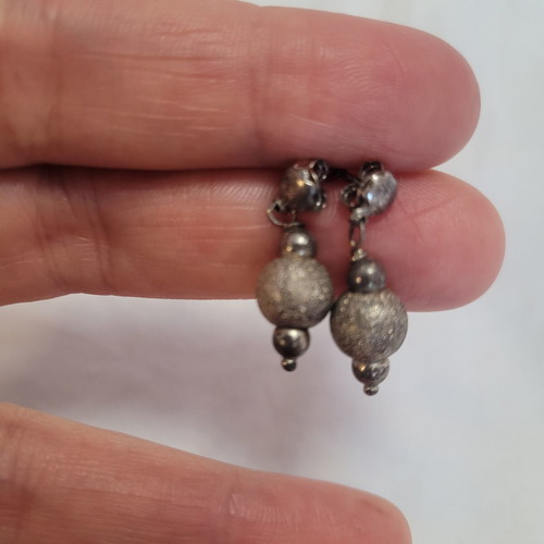 Silver women's earrings