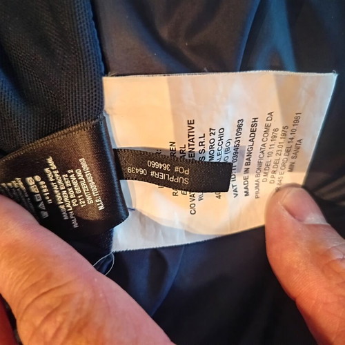 Polo Ralph Lauren RLX Leather Vest like new, blue, down-filled