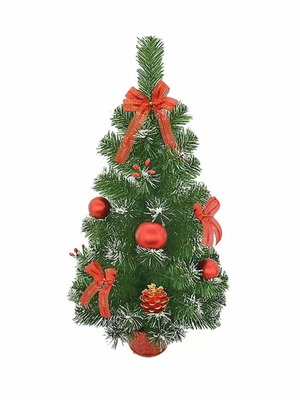 Decorated Christmas tree red 30cm new