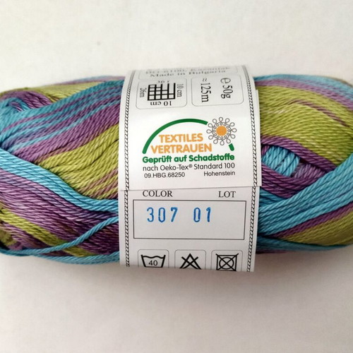 Cotton Queen Multicolor mercerized cotton yarn set, 10 pieces