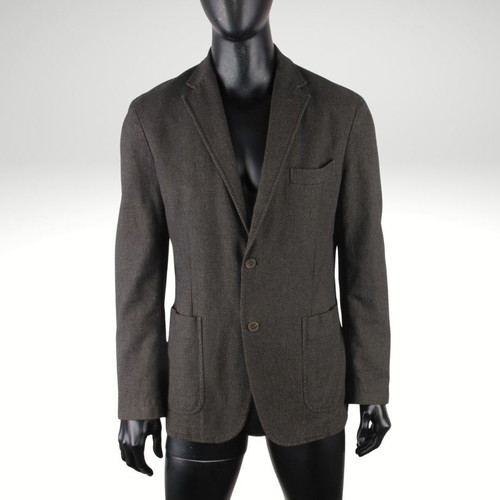 Massimo Dutti men's blazer size L cotton brown like new