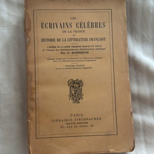 Histoire de la littérature française vintage book used