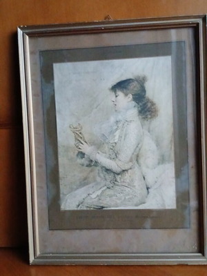 Engraving portrait of Sarah Bernhardt used