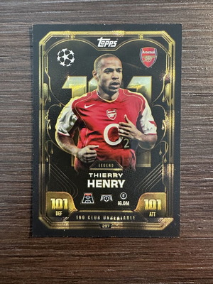 Topps Match Attax Extra 2025/26 Thierry Henry 100 Club Unbeatable Legend Card new