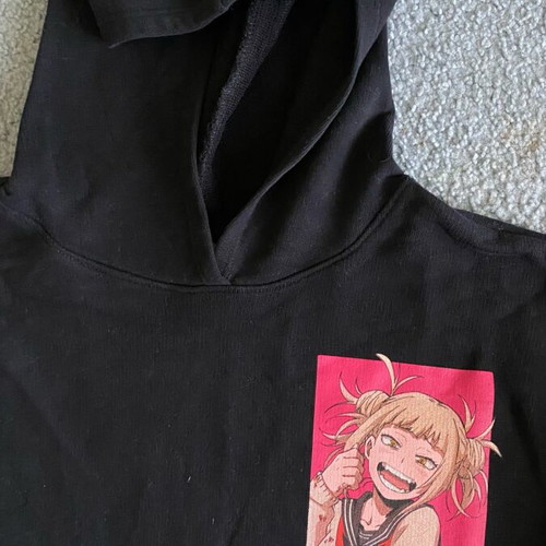 Benetton My Hero Academia hoodie black, like new, girls 12 years