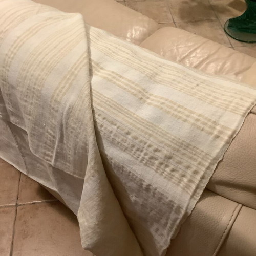 Handwoven embroidered cotton textile like new