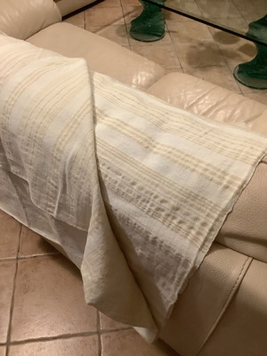 Handwoven embroidered cotton textile like new