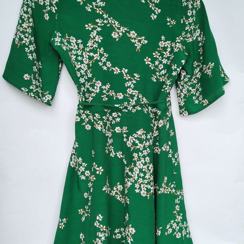 Faithfull The Brand Mini Wrap Dress Used, Green XS