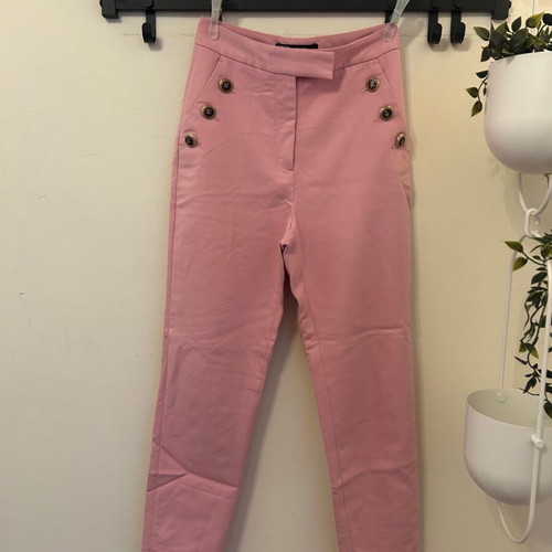 Skinny high-waisted pink pants Zara new, size XS