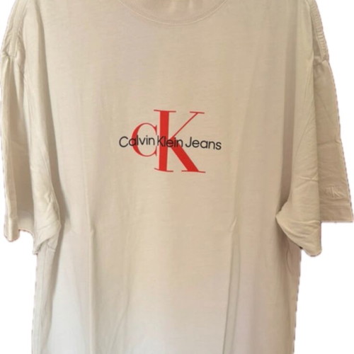Calvin Klein T-shirt, white, medium, oversized fit