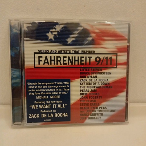 Songs And Artists That Inspired Fahrenheit 9/11 CD used, rock