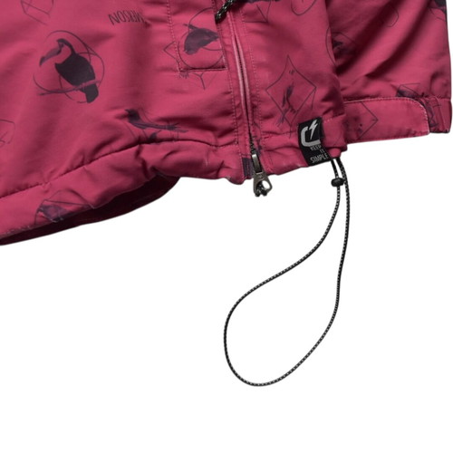 Emerson Hooded Jacket pink fleece lined used, size Large