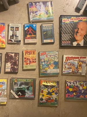 Collectible Zx Spectrum cassettes used, 80s