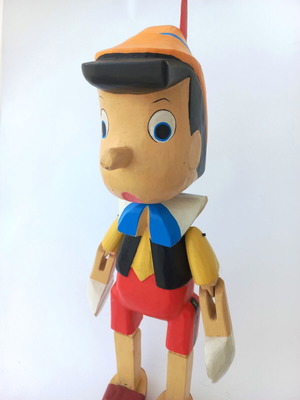 Pinocchio wooden handmade decorative doll like new, 00's