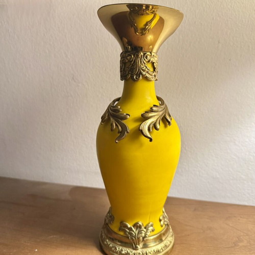 Vintage Distillerie Buton Ewer porcelain with gold gilt, like new