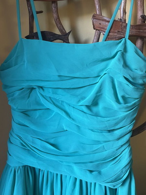 Rococo Off-Shoulder Summer Cocktail Dress Like New, Green, M/L