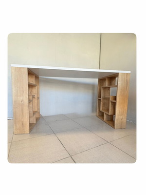 Desk with Bookshelf Megapap Labirent Sapphire Oak White like new