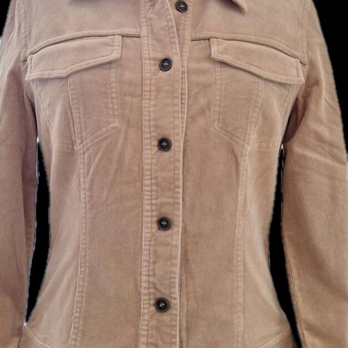 Vintage Beige Nude Corduroy Bottom-Up Jacket Size M Madeleine new