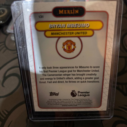 Topps Merlin Premier League 2026 Bryan Mbeumo Pink Parallel Card