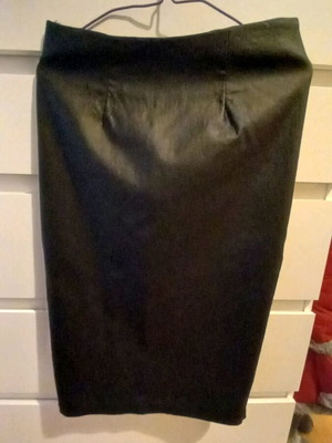 On Line pencil skirt with leather effect like new, black, size L