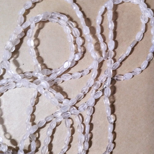 Rose quartz necklace new, 190 cm length, multiple strands