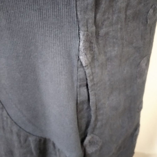 Linen dress A-Style blue size M like new