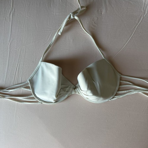 Med bikini top white used, size L