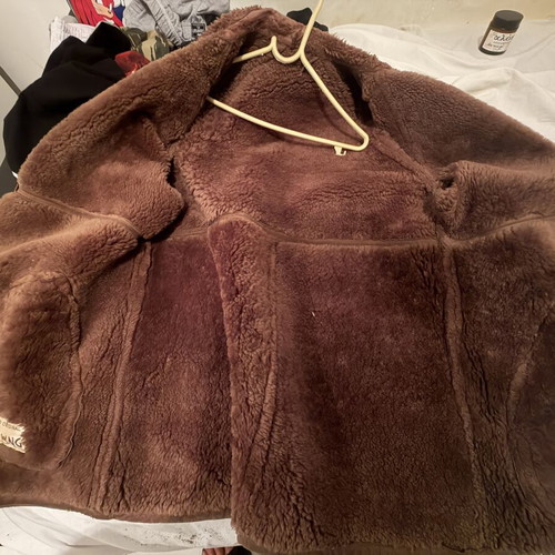 Prada shearling jacket vintage 90s, like new, brown
