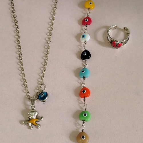 Children's silver jewelry set like new, 3 pieces