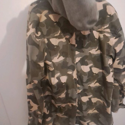 Women's military-style jacket large HM like new with hood
