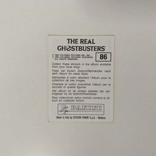The Real Ghostbusters 1986 Panini sticker like new