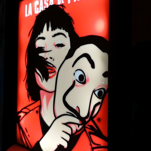Light Box LED La Casa de Papel new decorative with LED strip