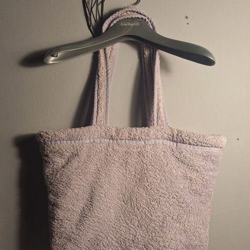 Zara shopper bag shoulder purple like new with interior stain