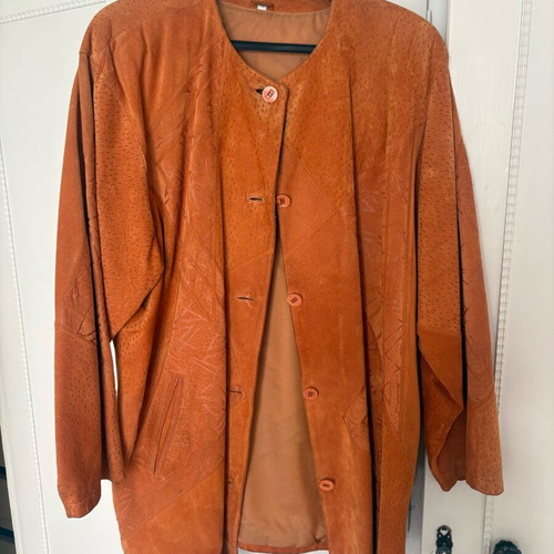 Castor coat German used, size 48, orange
