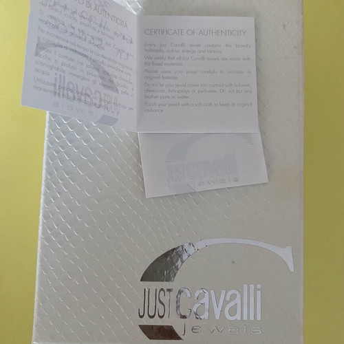 Just Cavalli jewelry set silver like new earrings and necklace