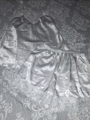 Satin set new, white, size M
