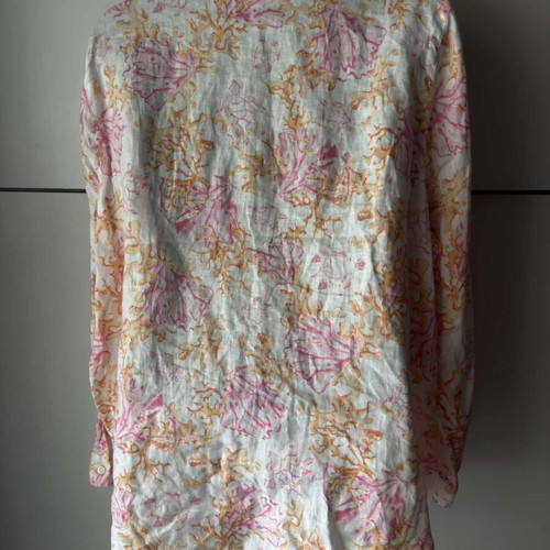 J.Jill women's 100% linen shirt new, size L, white pink